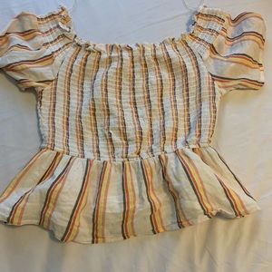 Off the Shoulder Striped Top